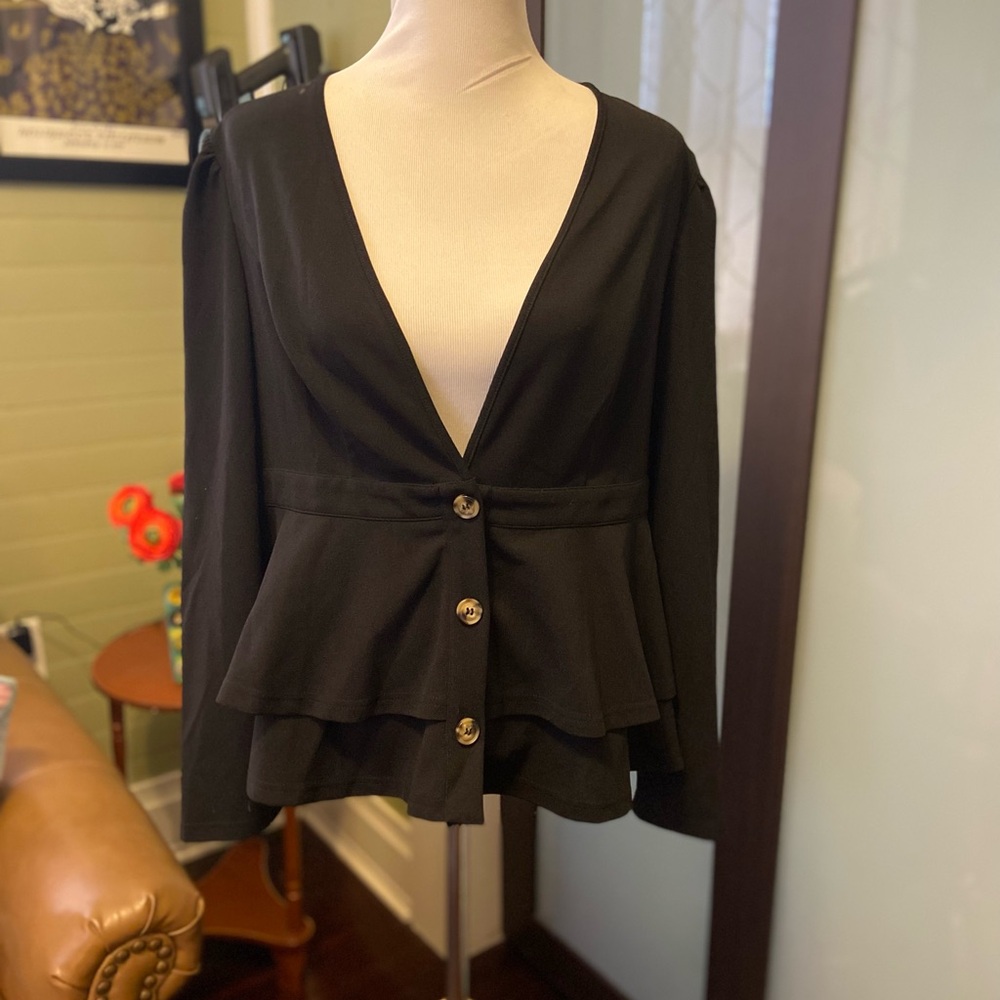 Black Peplum Blazer